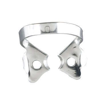 Miltex #0 Pre-Molar Winged Metal Rubber Dam Clamp, single clamp | SurgiMac Dental Supply