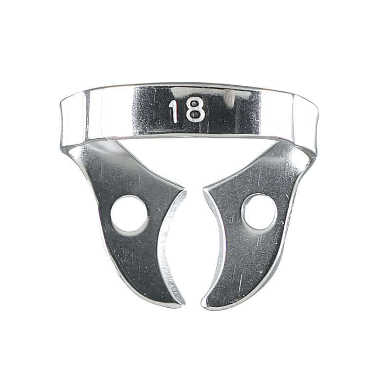 Miltex #18 Molar Wingless Metal Rubber Dam Clamp, single clamp | SurgiMac Dental Supply
