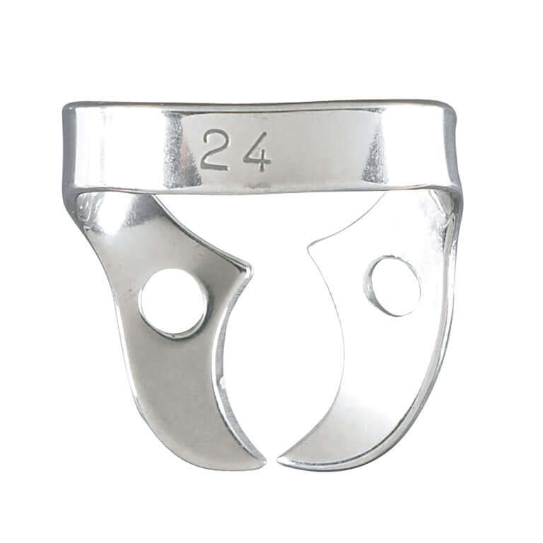 Miltex #24 Molar Wingless Metal Rubber Dam Clamp, Single Clamp | SurgiMac Dental Supply