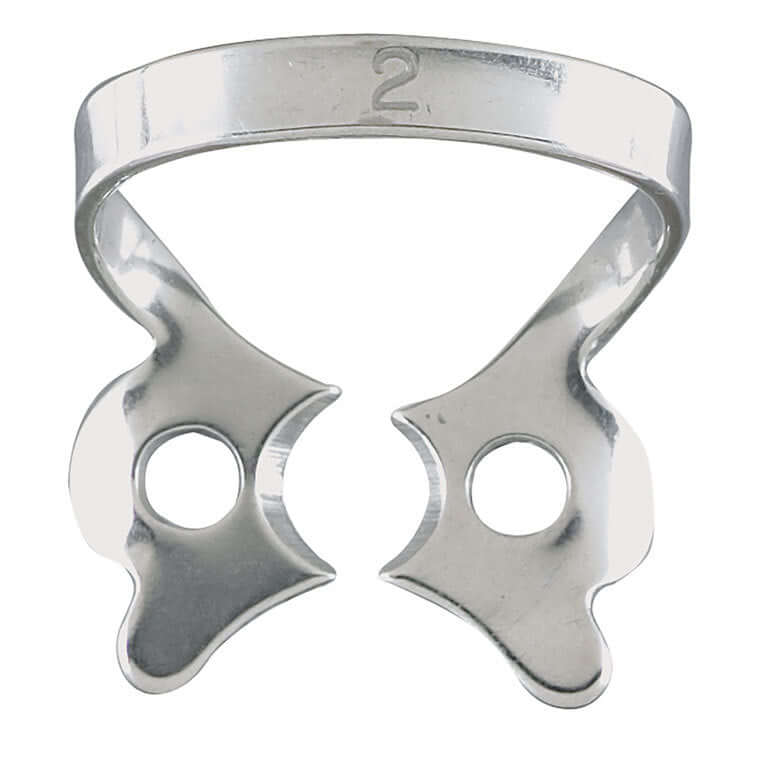 Miltex #2 Pre-Molar Winged Metal Rubber Dam Clamp, Single Clamp | SurgiMac Dental Supply