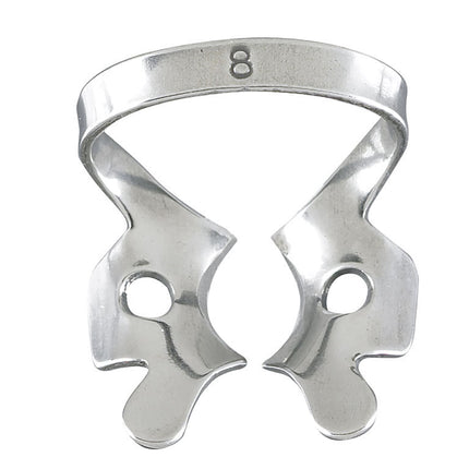 Integra Lifesciences | Miltex #8 Upper Molar Winged Metal Rubber Dam Clamp, Single Clamp | 76D-8