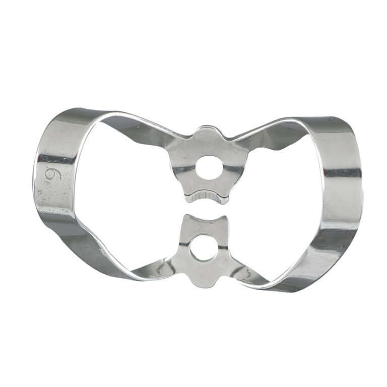 Miltex #9 Anterior Wingless Metal Rubber Dam Clamp, Single Clamp | SurgiMac Dental Supply