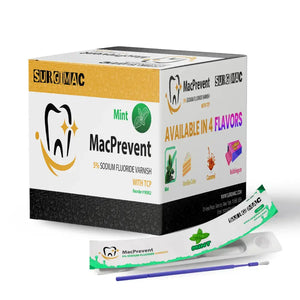 SurgiMac 5% Sodium Fluoride Varnish with TCP, Mint, 0.4ml unit, MacPrevent | SurgiMac Dental Supply