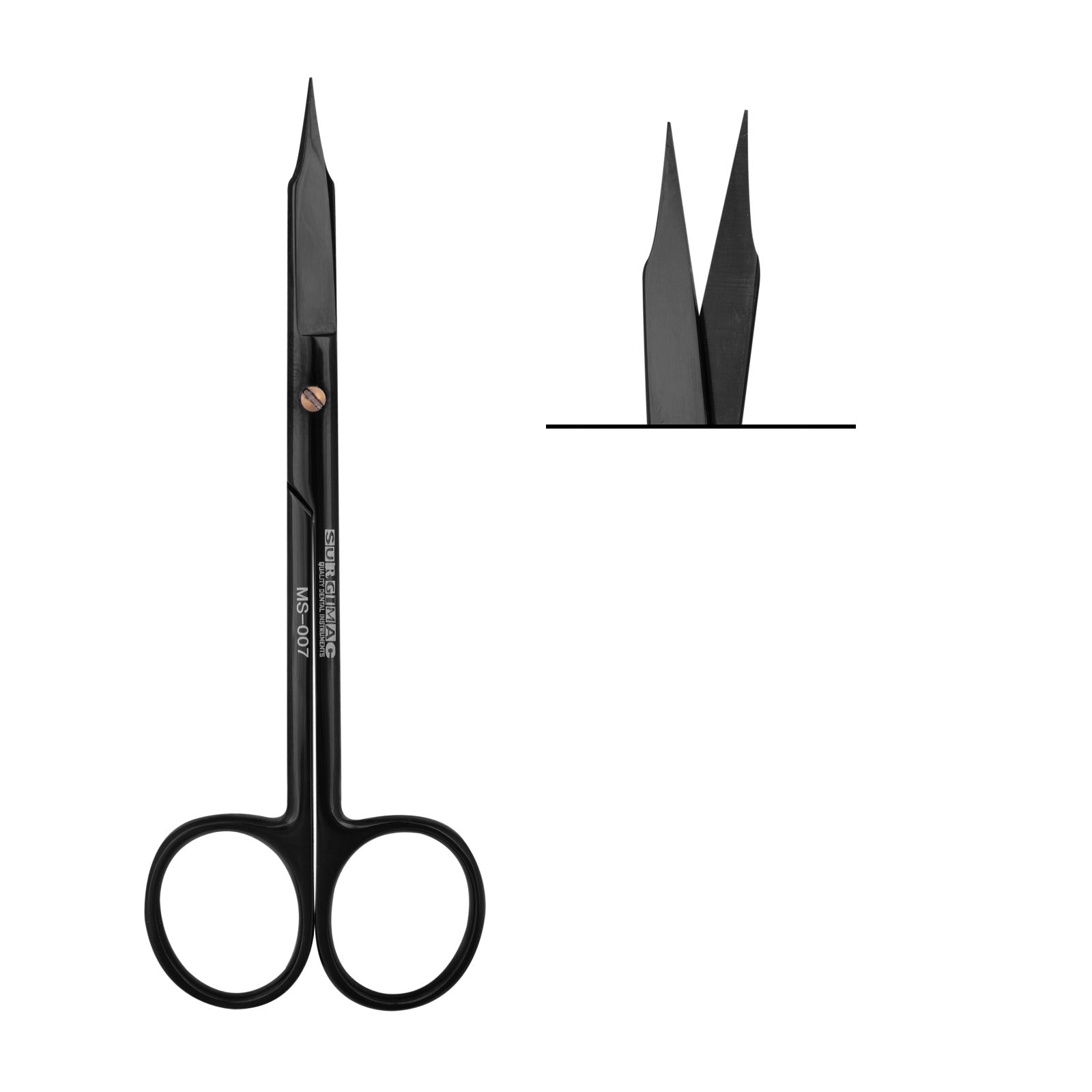SurgiMac Goldman-Fox Straight Scissors, Stainless Steel, Black Series, 1/Pk