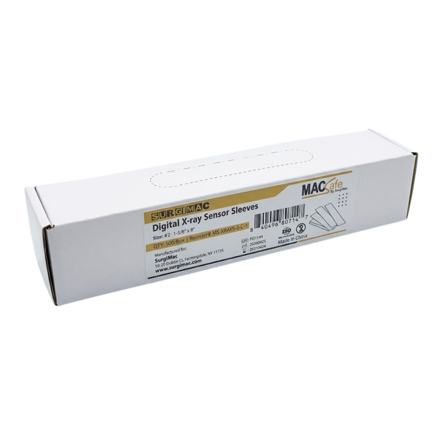 SurgiMac Digital Xray Sensor Sleeves Size #2 (Medium), 1-5/8" x 8", MacSafe
