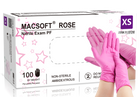 MacSoft Nitrile Exam Gloves Rose Red