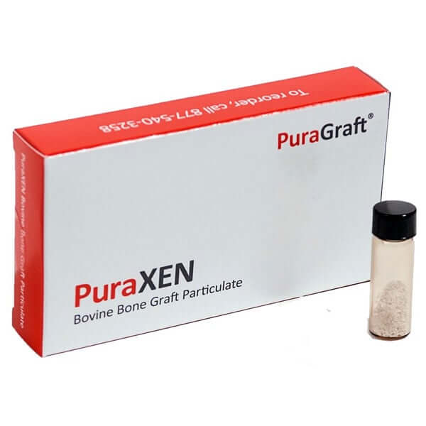 PuraXEN Mineralized Bovine Bone Particulate .5cc vial, .25-1mm particulate size | SurgiMac Dental Supply