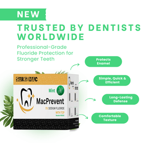 SurgiMac 5% Sodium Fluoride Varnish with TCP, Mint, 0.4ml unit, MacPrevent | SurgiMac Dental Supply