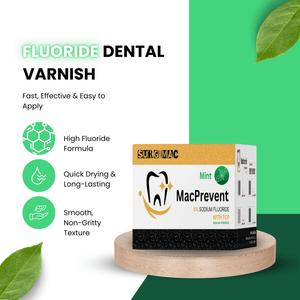 SurgiMac 5% Sodium Fluoride Varnish with TCP, Mint, 0.4ml unit, MacPrevent | SurgiMac Dental Supply