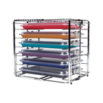 Multi-Mod 6-Place Rack, Can hold 6 trays or 3 tubs with covers, Adjustable | SurgiMac Dental Supply