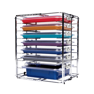 Multi-Mod 8-Place Rack, Can hold 8 trays or 4 tubs with covers, Adjustable | SurgiMac Dental Supply