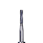 Defend FG 558L flat fissure cross cut carbide bur, pack of 10