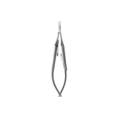 Hu-Friedy Micro Curved Smooth Castroviejo Needle Holder, 14 cm (5.5") | SurgiMac Dental Supply
