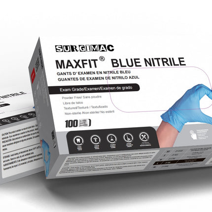 Nitrile Exam Gloves MacFit by SurgiMac | Blue | 300 Count | 2318-L | SurgiMac | SurgiMac