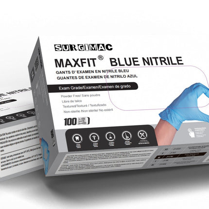 Nitrile Exam Gloves MacFit by SurgiMac | Blue | 100 Count