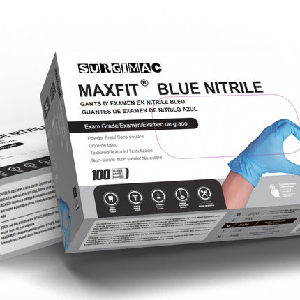 Nitrile Exam Gloves MacFit by SurgiMac | Blue | 300 Count | 2317-M | SurgiMac | SurgiMac