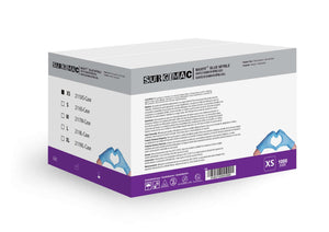 Nitrile Exam Gloves MacFit by SurgiMac | Blue | 300 Count 2315-XS-CS