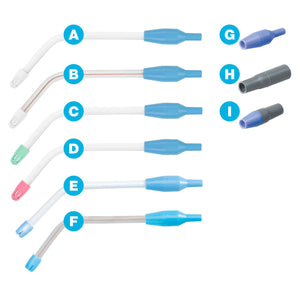 SAFE-FLO Saliva Ejector for Dental Use, 100 Pieces, One-Way Valve for Backflow Prevention M1000WHBU-Bx