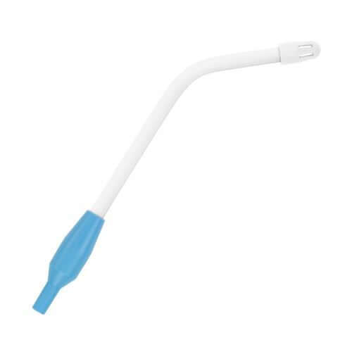 Safe-Flo Saliva Ejector for Dental Use, 100 Pieces, One-Way Valve for Backflow Prevention, White/White | SurgiMac Dental Supply