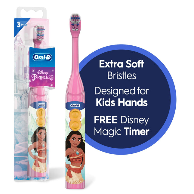 Oral-B Kids Disney Moana Princess Battery Toothbrush, 4/bx