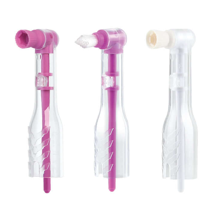 Oscillating AntiSplatr Mini disposable prophy angle, Soft cup, Pink, 100/box ASMS-100