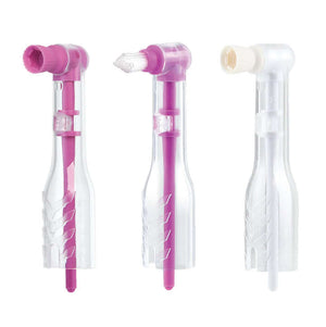 Oscillating AntiSplatr Mini disposable prophy angle, Firm cup, white, 100/box ASMF-100