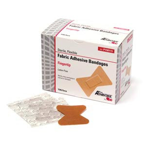 Medicom | Fabric Adhesive Bandage, Fingertip, 1¾" x 2", 100/Bx | AFF0217