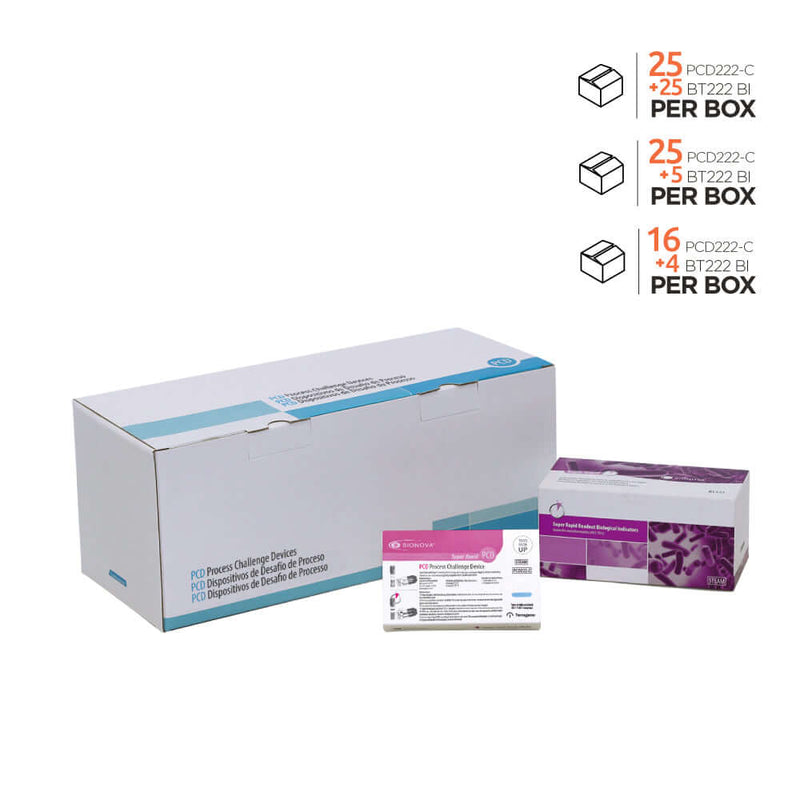 PCD Kit For Steam With BI (1h), IT26-C Integrator Indicator, 25 Bis + 25 PCD/Kt KPCD222-C