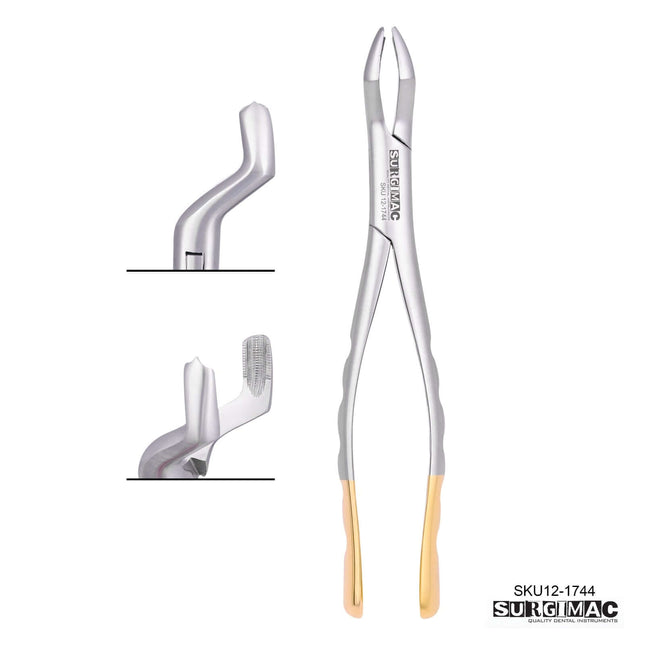 SurgiMac | Extracting Forceps #53 (Set of Right and Left) SERRATED Tips by SurgiMac | 12-1744 and 12-1745