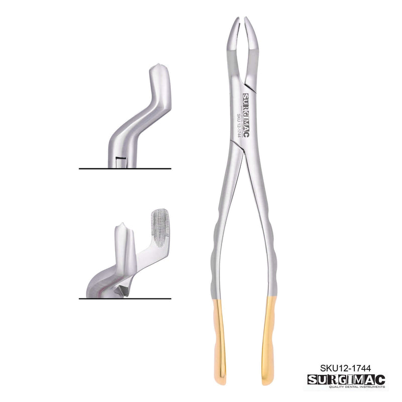 Extracting Forceps #53 (Set of Right and Left) SERRATED Tips by SurgiMac 12-1744 and 12-1745