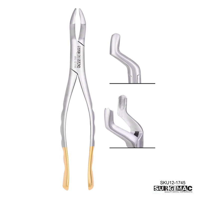 Extracting Forceps #53 (Set of Right and Left) SERRATED Tips by SurgiMac 12-1744 and 12-1745
