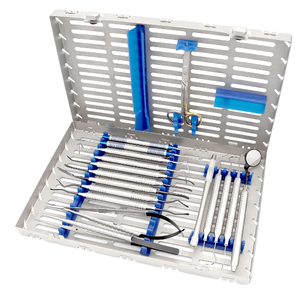 SurgiMac Perio Microsurgical Kit – Complete Periodontal Surgery Instrument Set, Stainless Steel, Air Series, 18/Pk | SurgiMac Dental Supply