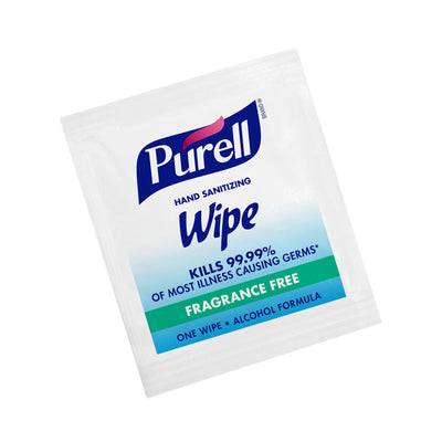 Hand Sanitizing Wipe Purell 100 Count Ethyl Alcohol Wipe Individual Packet