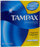 Tampax Tampons, Regular, 20/bx, 24bx/cs