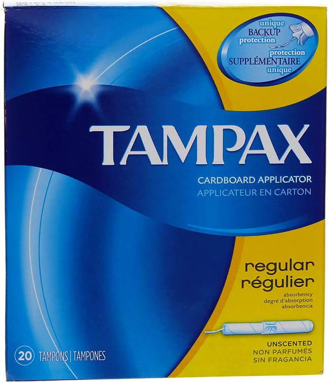 Procter & Gamble | Tampax Tampons, Regular, 20/bx, 24bx/cs | 7301028012