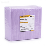 SurgiMac Patient Bibs, 13" x 18" 2-Ply Paper/1-Ply Poly, MacSafe, 125/Pk, 4pk/Case