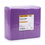 SurgiMac Patient Bibs, 13" x 18" 2-Ply Paper/1-Ply Poly, MacSafe, 125/Pk, 4pk/Case