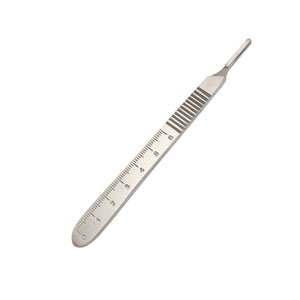Scalpel Handle #4, with Rule Stainless Steel by SurgiMac 16-2454R-P