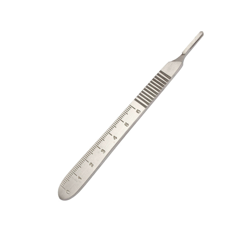 Scalpel Handle #4, with Rule Stainless Steel by SurgiMac 16-2454R-P