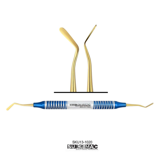 SurgiMac #6 Composite Filling Instrument, Gold Tips with Blue Titanium Handle, 1/Pk 13-1020B