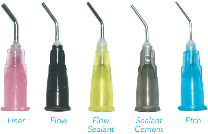 Pac-Dent Blue 25 gauge Etchant Tips - Pre-Bent Applicator Needle Tips 231