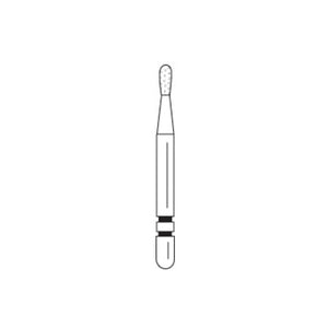 Two Striper FG #L362.3 Coarse Diamond Burs, Long Shank, Pear Shaped. Pack of 5