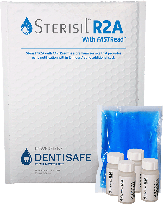 Sterisil R2A with FASTRead Mail-In Waterline Test - 1 vial | SurgiMac Dental Supply