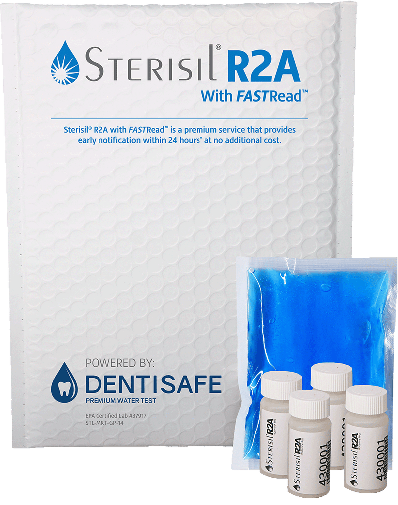 Sterisil R2A with FASTRead Mail-In Waterline Test - 1 vial | SurgiMac Dental Supply