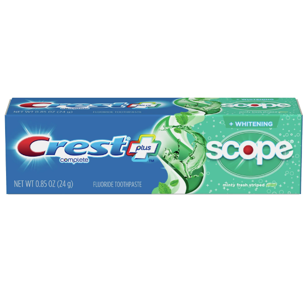 Procter & Gamble | Crest Complete Toothpaste, Whitening with Scope, .85 Oz, 36/cs | 3700038592-1