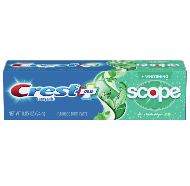 Crest Complete Toothpaste, Whitening with Scope, .85 Oz, 36/cs 3700038592-1