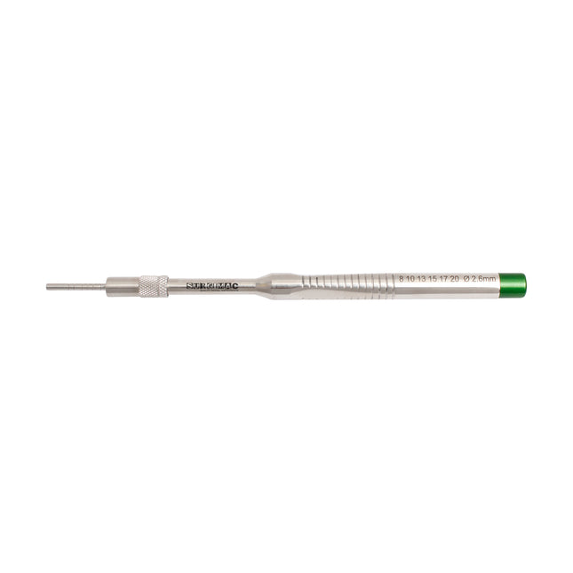 SurgiMac | 1 Straight Sinus Osteotomes L-Key Stops Concave Diameter 2.6, Stainless Steel, Pro Series, 1/Pk | OS-1001-P