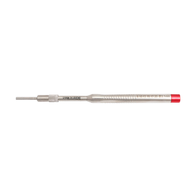 SurgiMac | 1 Straight Sinus Osteotomes L-Key Stops Concave Diameter 3.1, Stainless Steel, Pro Series, 1/Pk |