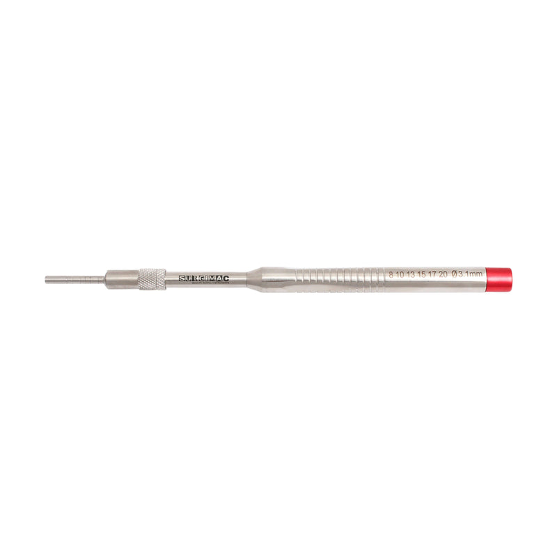 SurgiMac Straight Sinus Osteotomes L-Key Stops Concave Diameter 3.1, Stainless Steel, Pro Series, 1/Pk | SurgiMac Dental Supply
