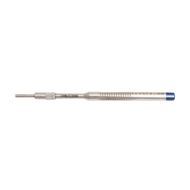 SurgiMac Straight Sinus Osteotomes L-Key Stops Concave Diameter 3.8, Stainless Steel, Pro Series, 1/Pk | SurgiMac Dental Supply